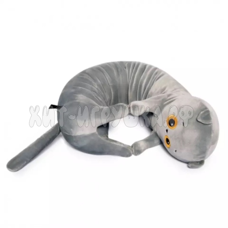 Мягкая игрушка обнимашка автомобильная подушка Котик 65 см cat_p65ba